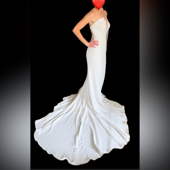 Private Label Ivory Fit & Flare Wedding Gown. NEW - Picture 8 of 9